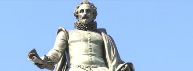 Cervantes statue in Madrid