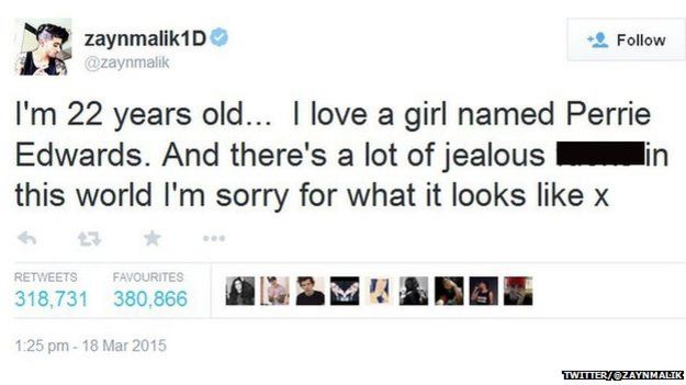Zayn Malik Tweet