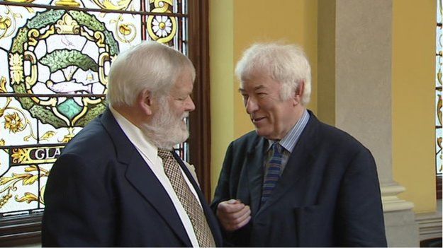 Michael Longley with the late Seamus Heaney