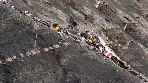 Wreckage of Germanwings flight