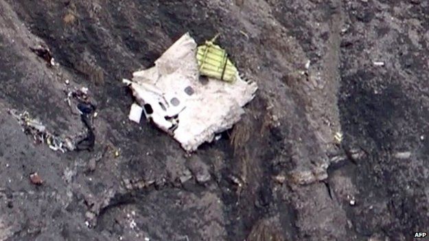 Section of Germanwings aircraft