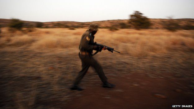 A ranger on patrol in the Kruger National Park