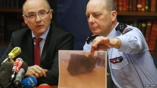 French prosecutor of Marseille, Brice Robin (L) and French Gendarmerie General David Galtier (R)