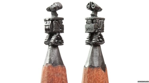 Robot on the tips of pencils