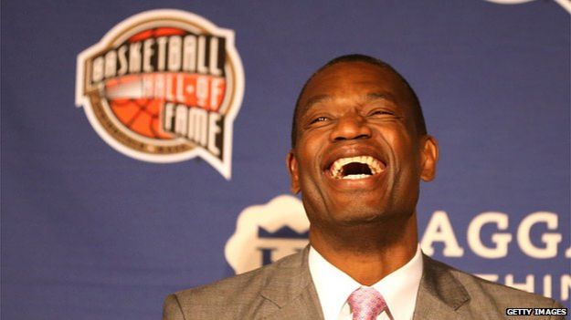 Dikembe Mutombo smiles during the Naismith Memorial Basketball Hall Of Fame 2014 Class Announcement on 6 April, 2015 in Indianapolis, Indiana