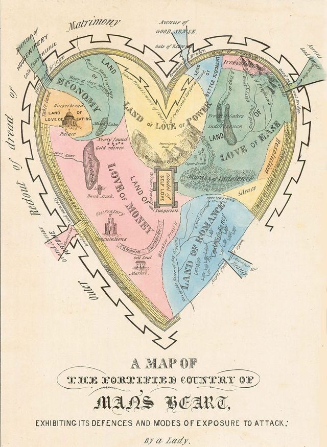 Topograf A Amorosa Qu Revelan Los Mapas Del Coraz N De Una Mujer Y Un