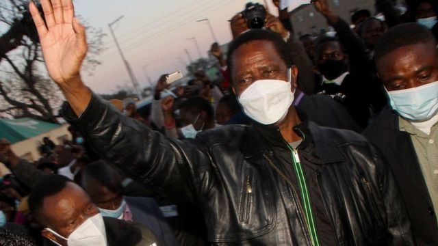 Edgar Lungu, madaxweynaha Zambia.