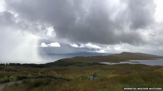 A shower of rain by the coast