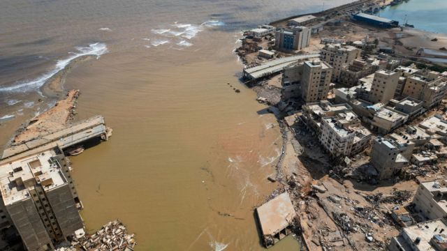 صورة جوية لدرنة