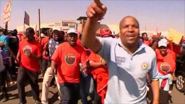 Strikers in Katlehong, South Africa