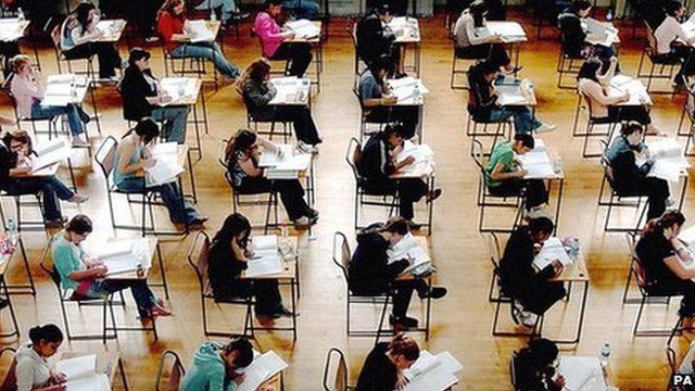 Pupils sitting exams