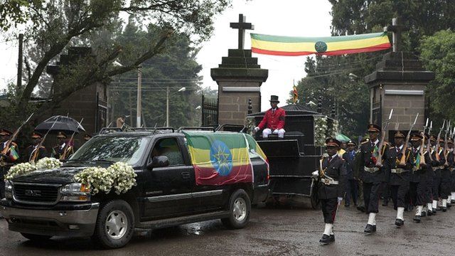 The cortege for Ethiopia's long-serving Prime Minister Meles Zenawi