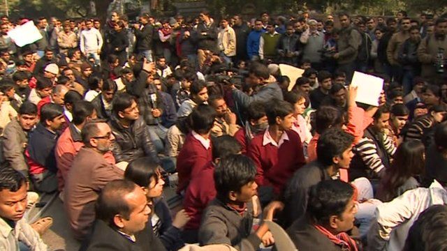 Crowds of protesters