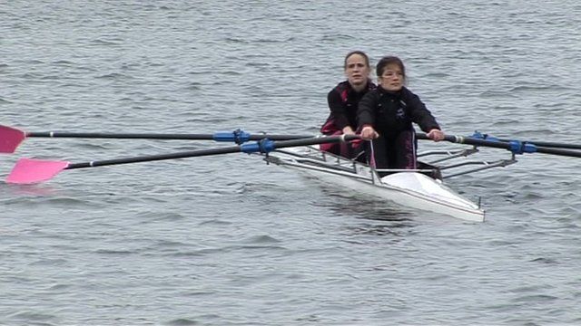 Rowers in training