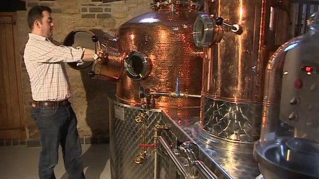 Tom Warner in his distillery