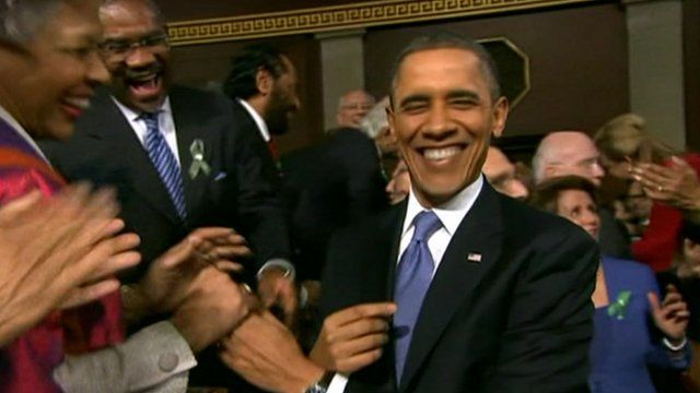US President Obama during his State of the Union address