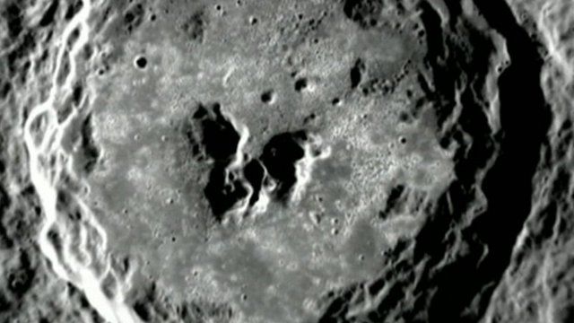 Pockmarked hollow on Mercury's surface