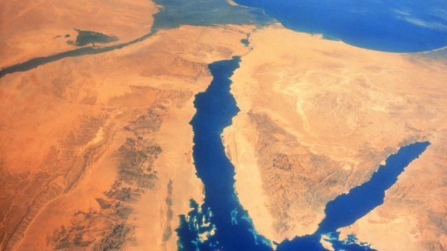 Suez canal from the air