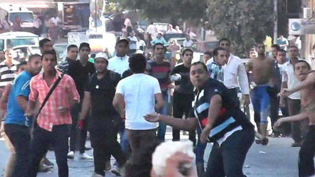 Street clashes in Alexandria, Egypt