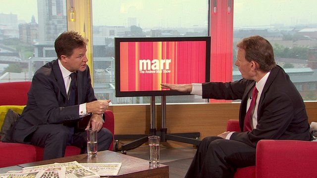 Nick Clegg and Andrew Marr