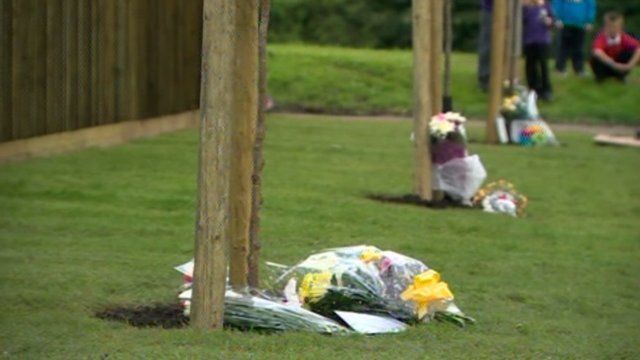 Memorial trees planted in memory of Kim, Kayleigh and Kimberley Buckley