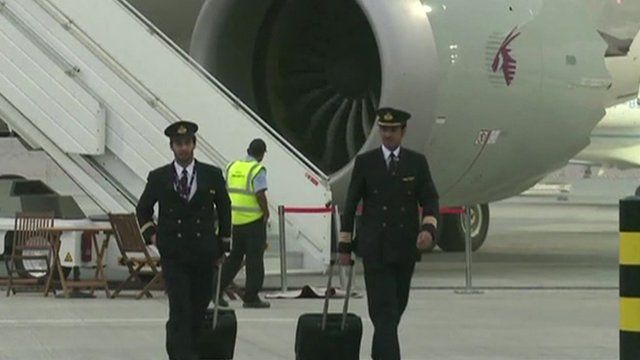 pilots outside plane