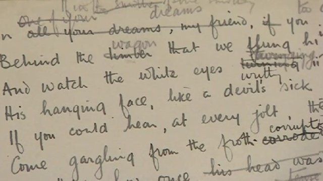 War Poet Wilfred Owen's Original Manuscript On Show - Bbc News