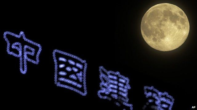 Supermoon over China
