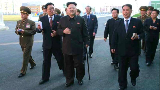Kim Jong Un North Korea Leader Appears In Public Bbc News 