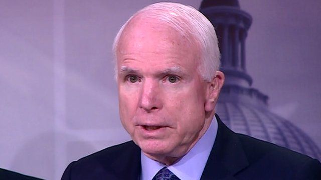 John Mccain And Senators Demand Arms For Ukraine Bbc News