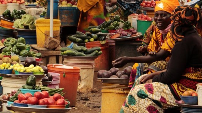 Crops sold in the daily market in Lushoto, Tanzania (Image: Manon Koningstein/CIAT)