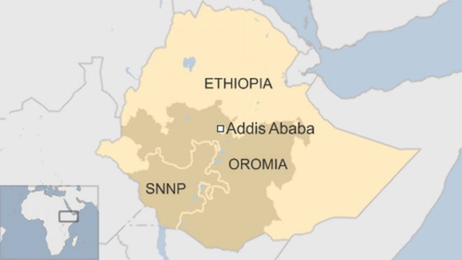 Map of Ethiopia