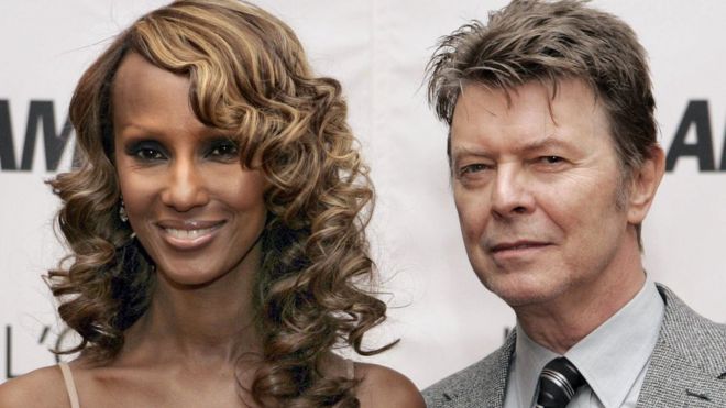 David Bowie with wife, Iman, in October 2006