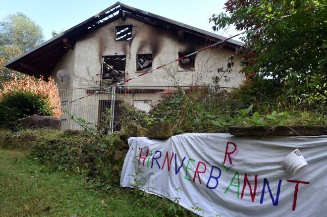 Remchingen asylum hostel gutted by fire, 25 July 15
