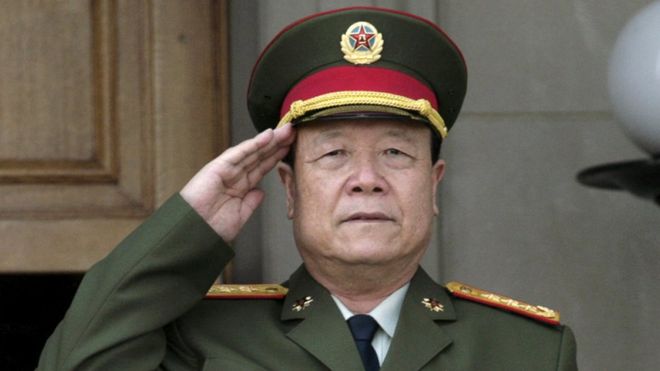 File photo of China's then Central Military Commission former Vice Chairman General Guo Boxiong standing in Washington