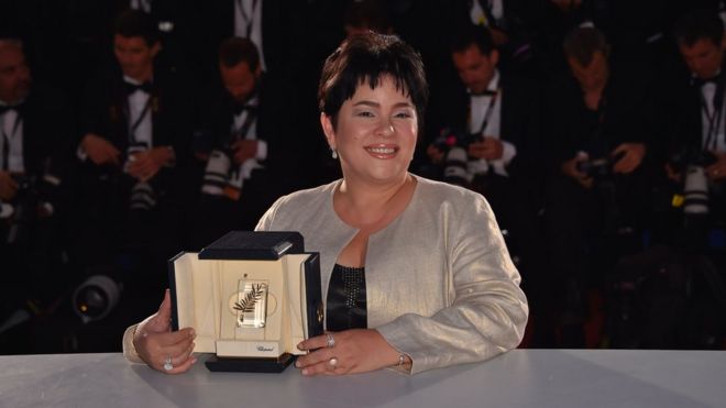 Jaclyn Jose poses with her prize