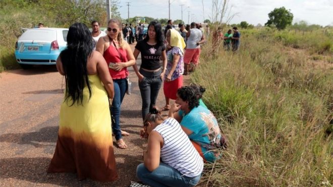 Relatives gather outside jail in Roraima after riot