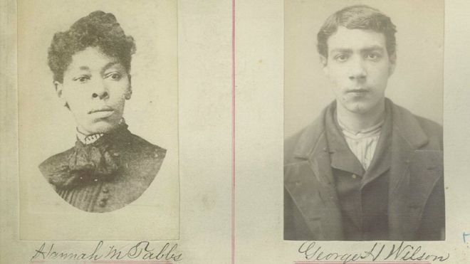 Hannah Mary Tabbs and her accomplice's mugshots from 1887
