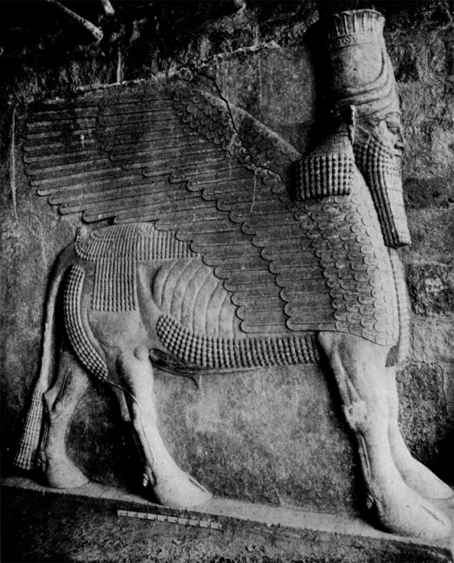 A side view of the Lamassu