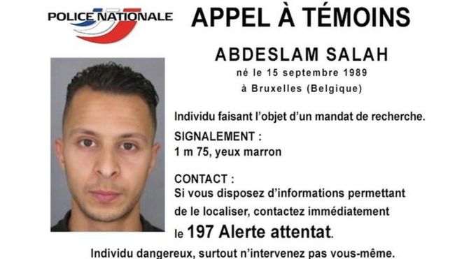 Poster issued by French police