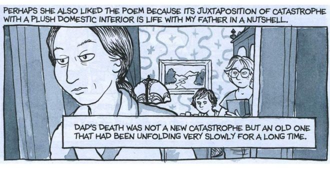A panel from Alison Bechdel's graphic novel Fun Home