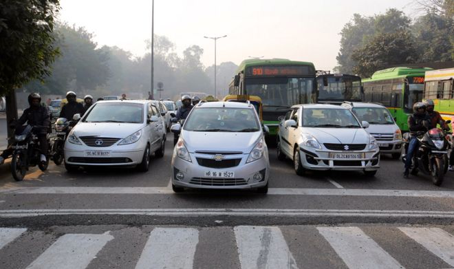 Delhi traffic on an odd-day