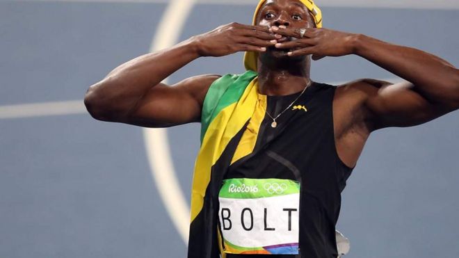 Bingwa wa mbio za mita 100 duniani Usain Bolt
