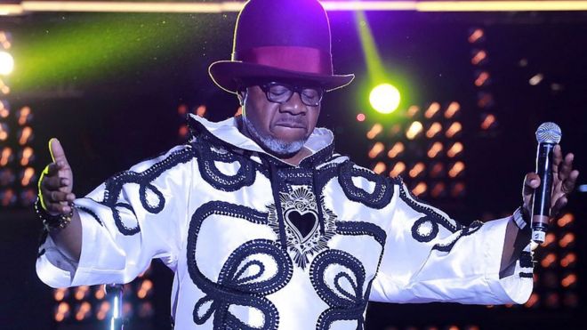 Papa Wemba on stage during his final performance