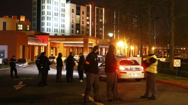 French police at the New York Hotel, Disneyland Paris