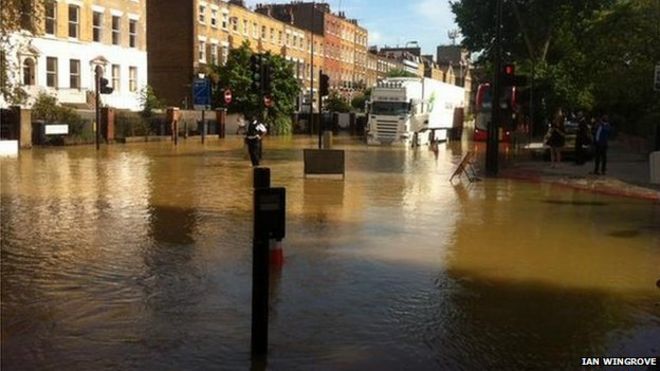 Thames Water said some homes in the area had no water supply