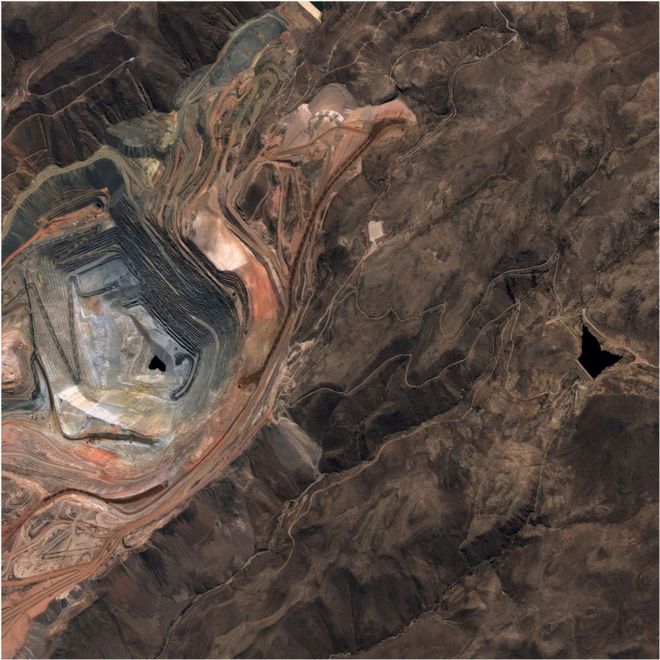 Vệ tinh peru cung cấp hình ảnh về mỏ đồng Andes