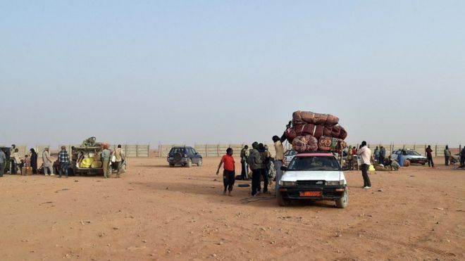 Migrants in Agadez, northern Niger. 30 May 2015