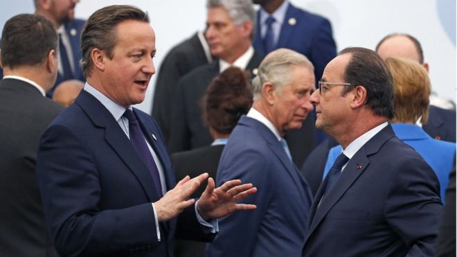 David Cameron joined world leaders at the start of the Paris talks