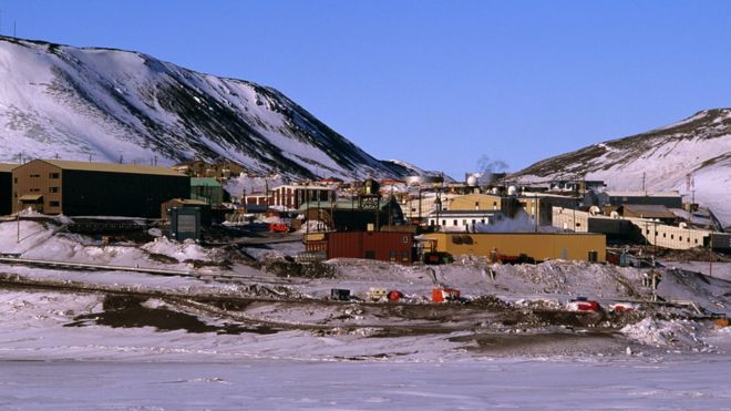 Estación de Mc Murdo en Antártica.
